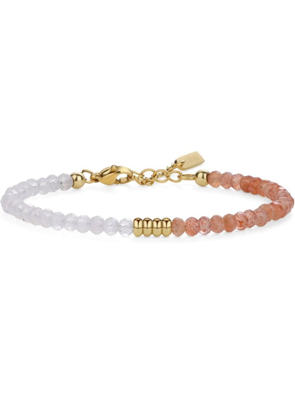 Elegant 4mm Crystal Beaded Bracelet for Women - Moonstone, Tourmaline & Amethyst